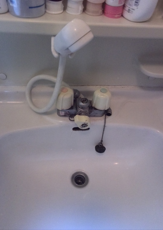 洗面台水栓交換施工例 - タフアップ（埼玉県）